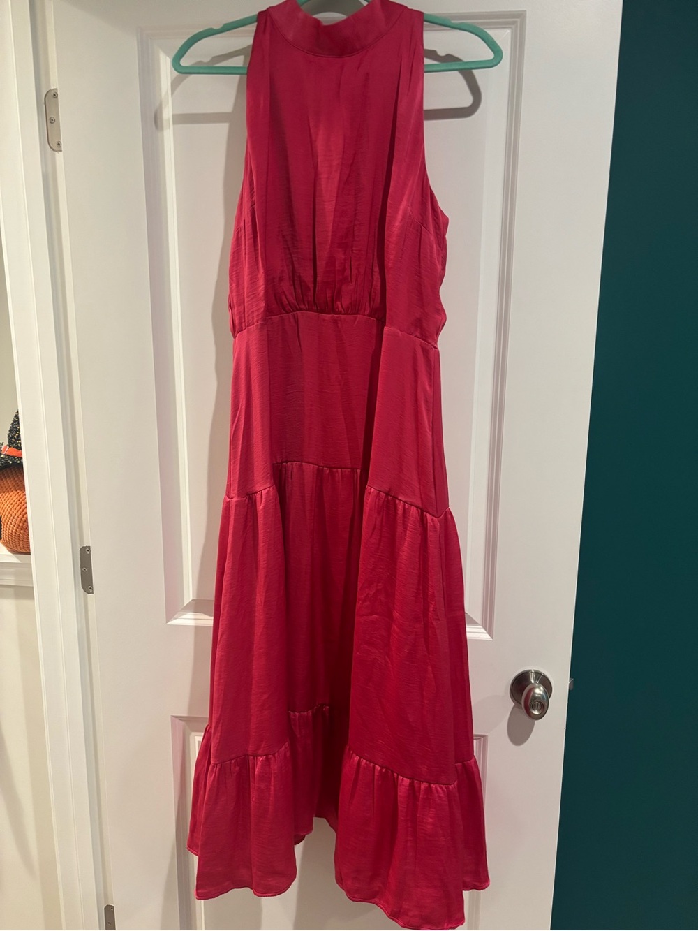 Sam Edelman women’s Hot Pink Tiered Maxi Dress